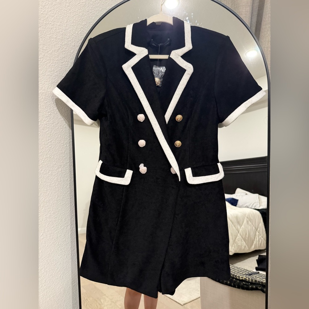 Vici Black and White Mini skort